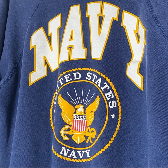 Retro Navy Sweater - Picture 2 of 6